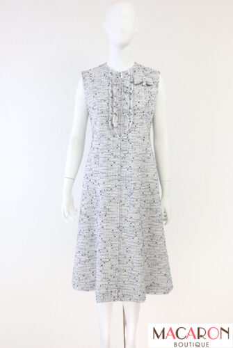 リボンコサージュ付ツイードワンピース　6516200　2025年商品　少し黄ばみあり